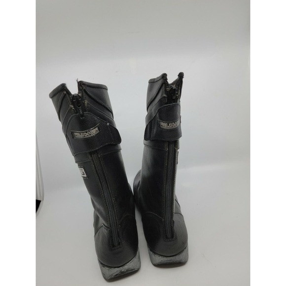 Vintage Fieldsheer Black Motorcycle Biker Boots Size 7 Needs Insoles - Picture 6 of 12